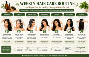 weekly hair care routin