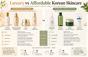 luxury vs affordable korean skincare