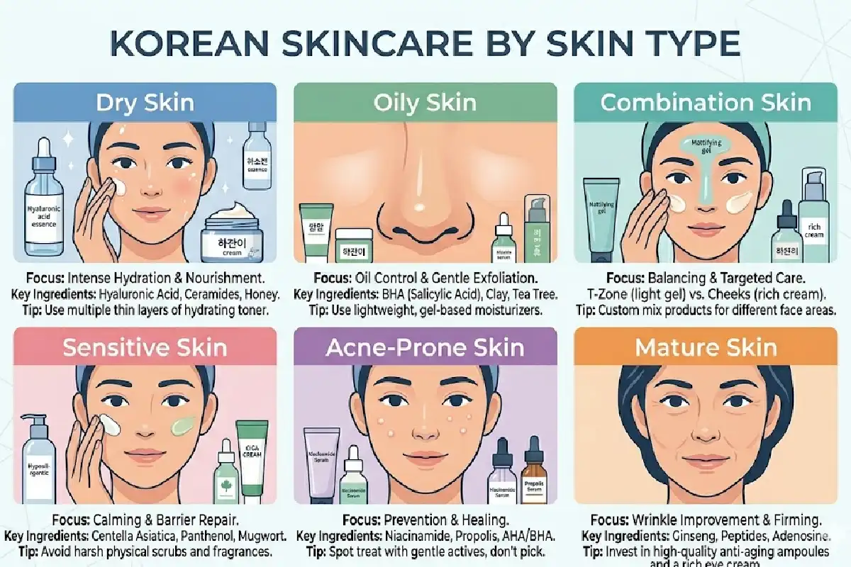 Korean Skincare by Skin Type