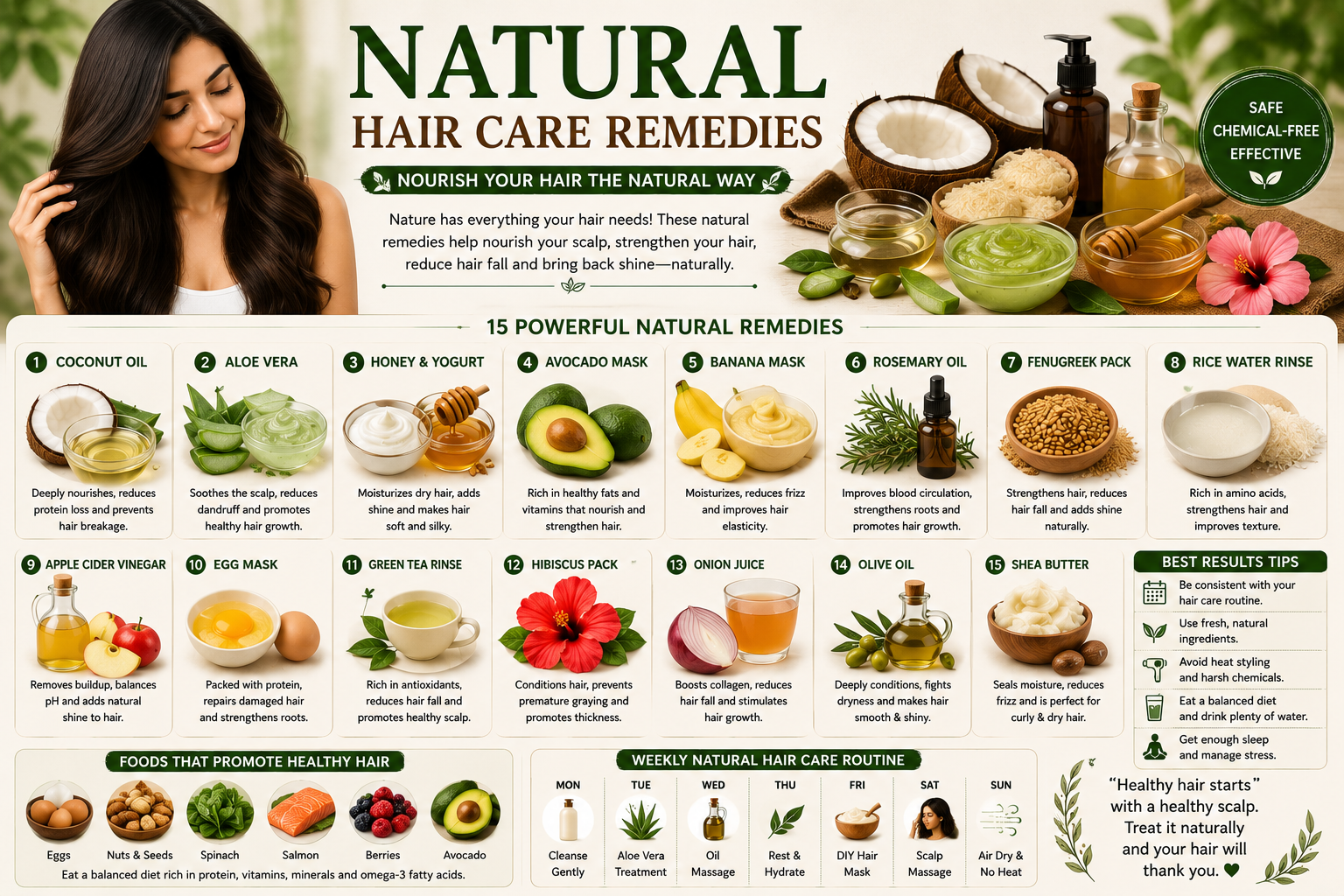 Natural Hair Care Remedies: A Complete Guide to Healthy Hair Naturally