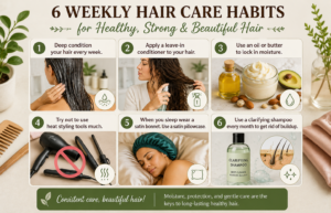 6 weekly hair care habits guide
