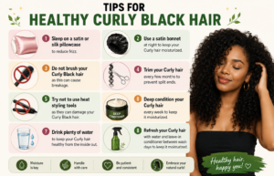 tips for healthy curly black hair