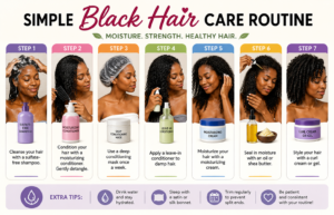 Simple black hair care routine