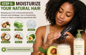 Moisturize your natural hair steps