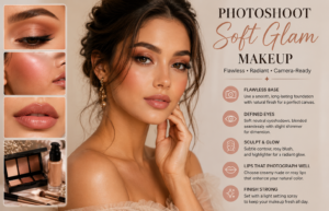 photoshoot soft glam makeup: