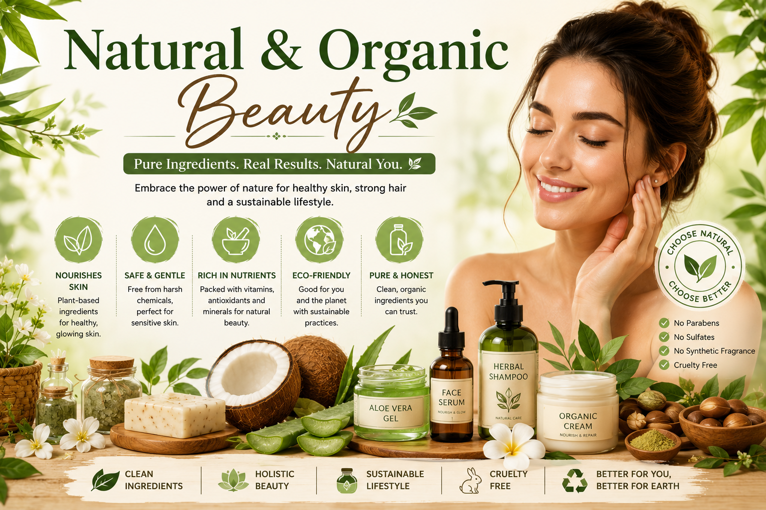 Natural & Organic Beauty: The Complete Guide to Healthier Skin, Hair, and Beauty Routine