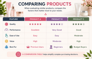 comparing products