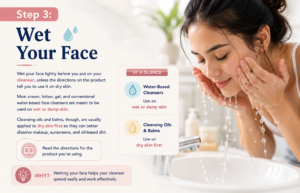 wet your face