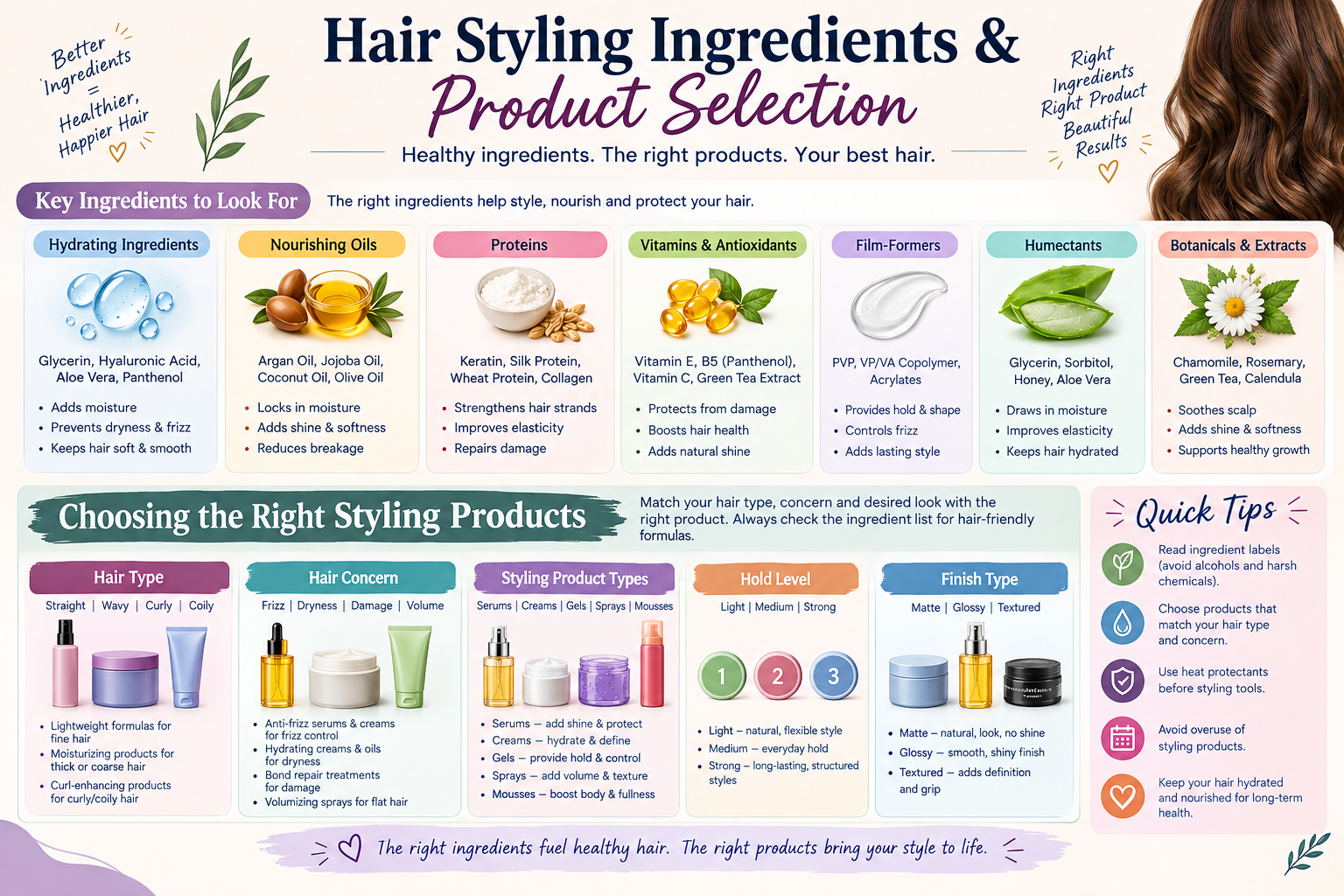 Hair Styling Ingredients & Product Selection