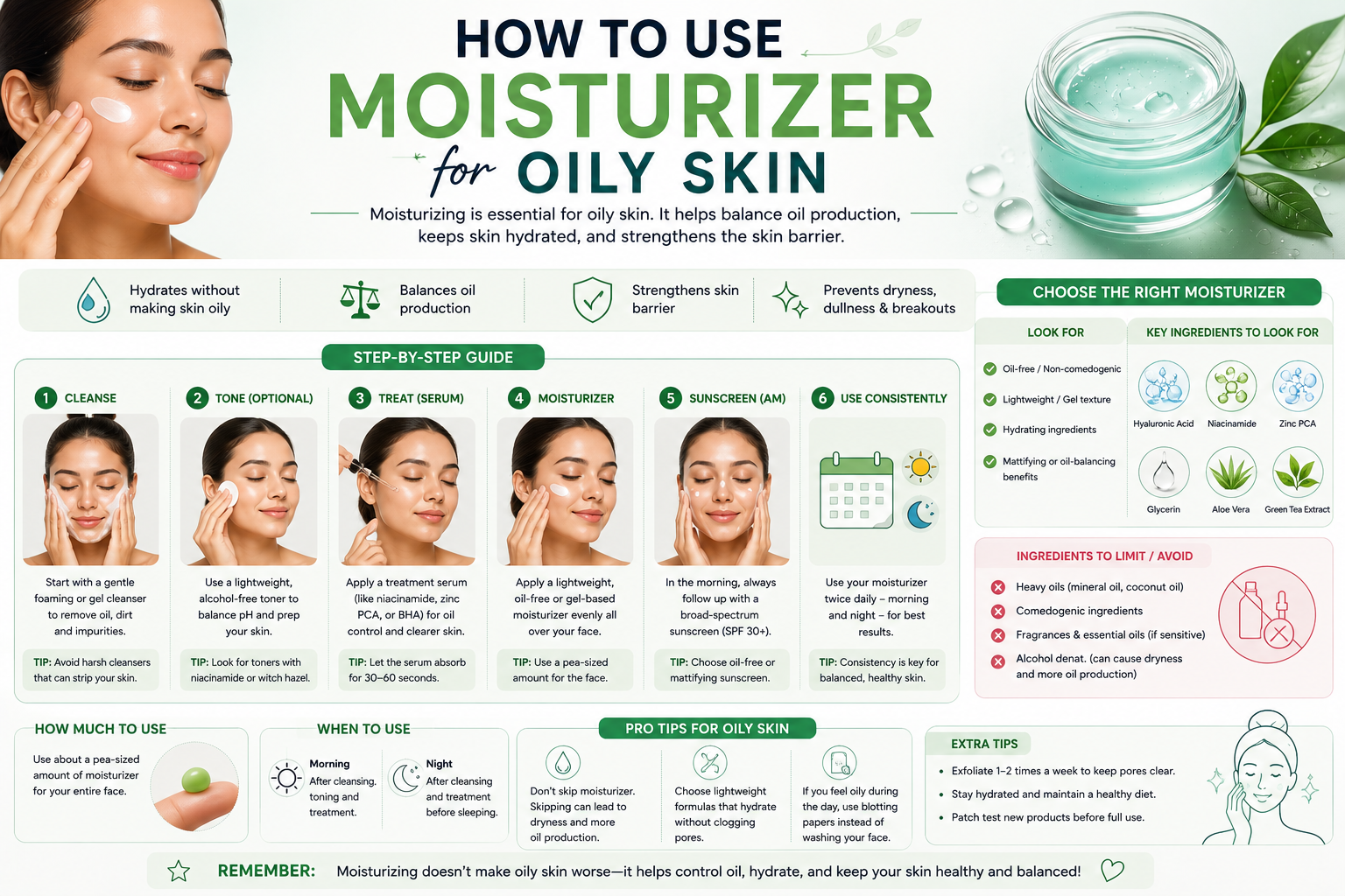 How to Use Moisturizer for Oily Skin: Step-by-Step Guide