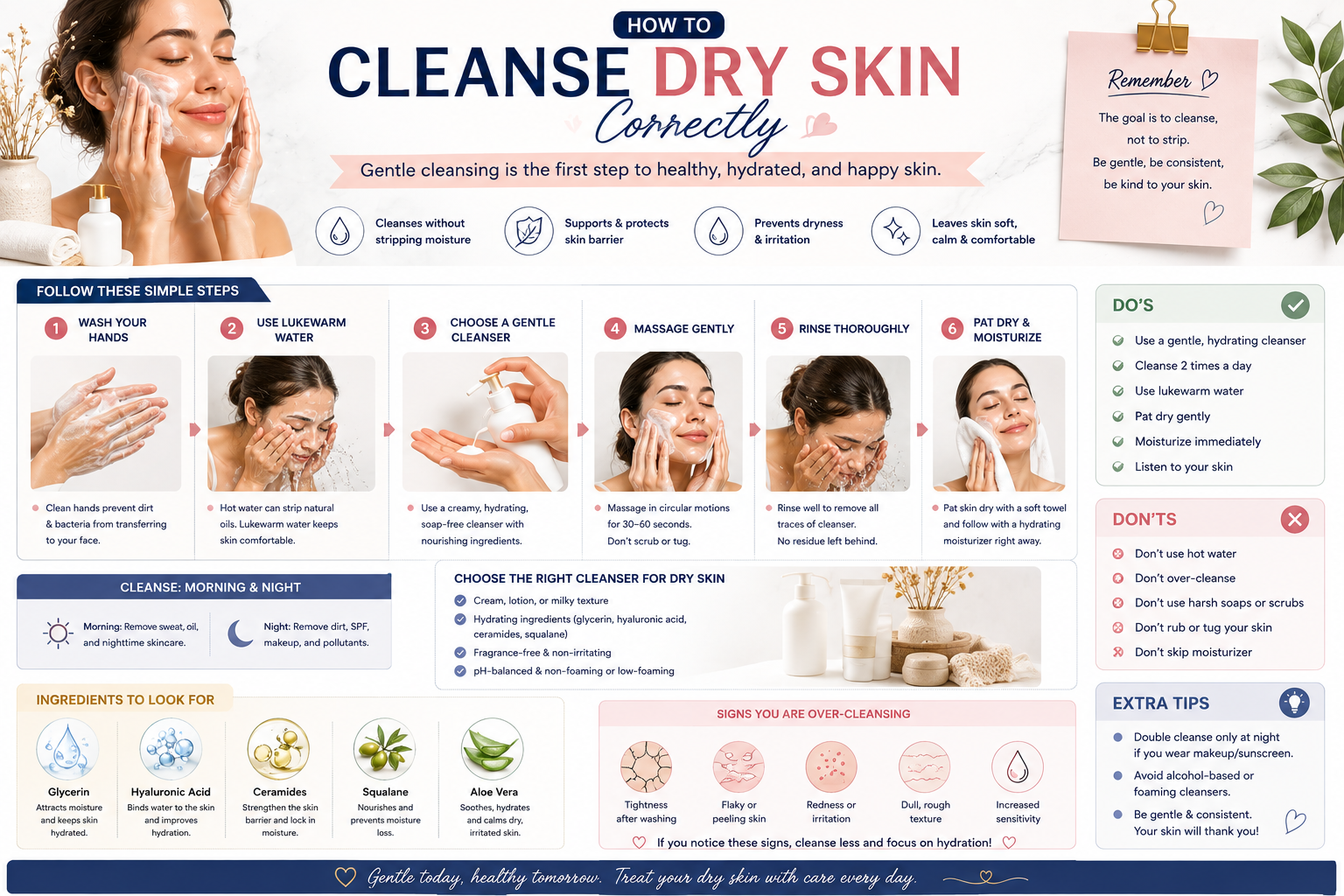 How to Cleanse Dry Skin Correctly