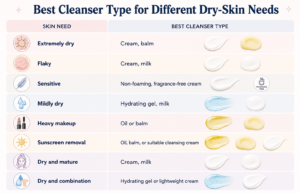 different dry skin