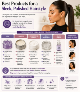 sleek ponitail