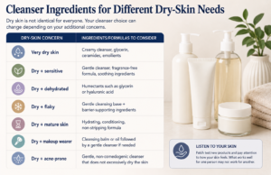 different dry skin