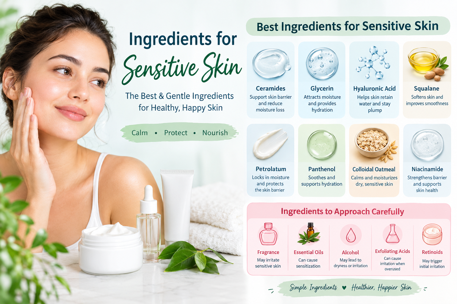 Ingredients for Sensitive Skin: A Gentle Guide to Choosing Skin-Friendly Formulas