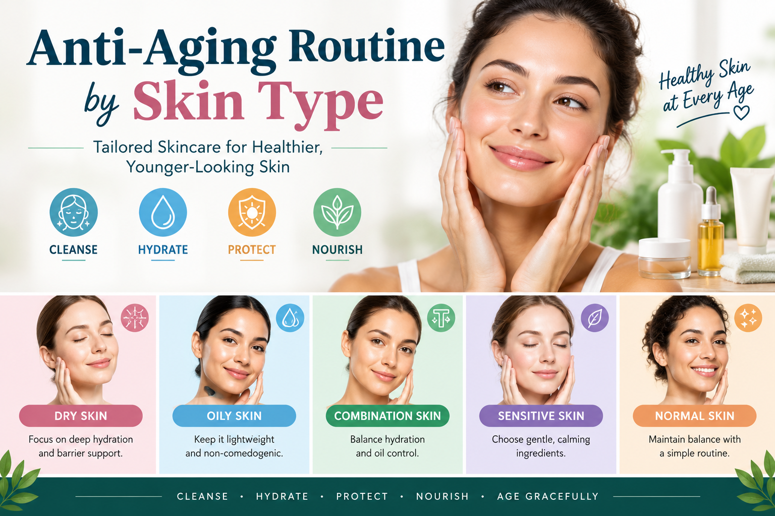 Anti-Aging Routine by Skin Type: A Simple Guide to Healthier-Looking Skin