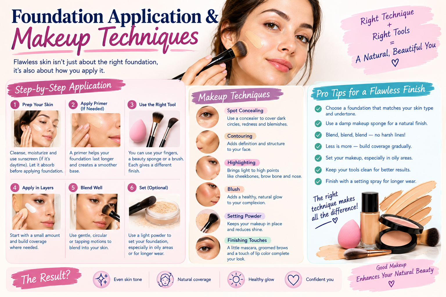 Foundation Application & Makeup Techniques: How to Create a Smooth, Natural Base