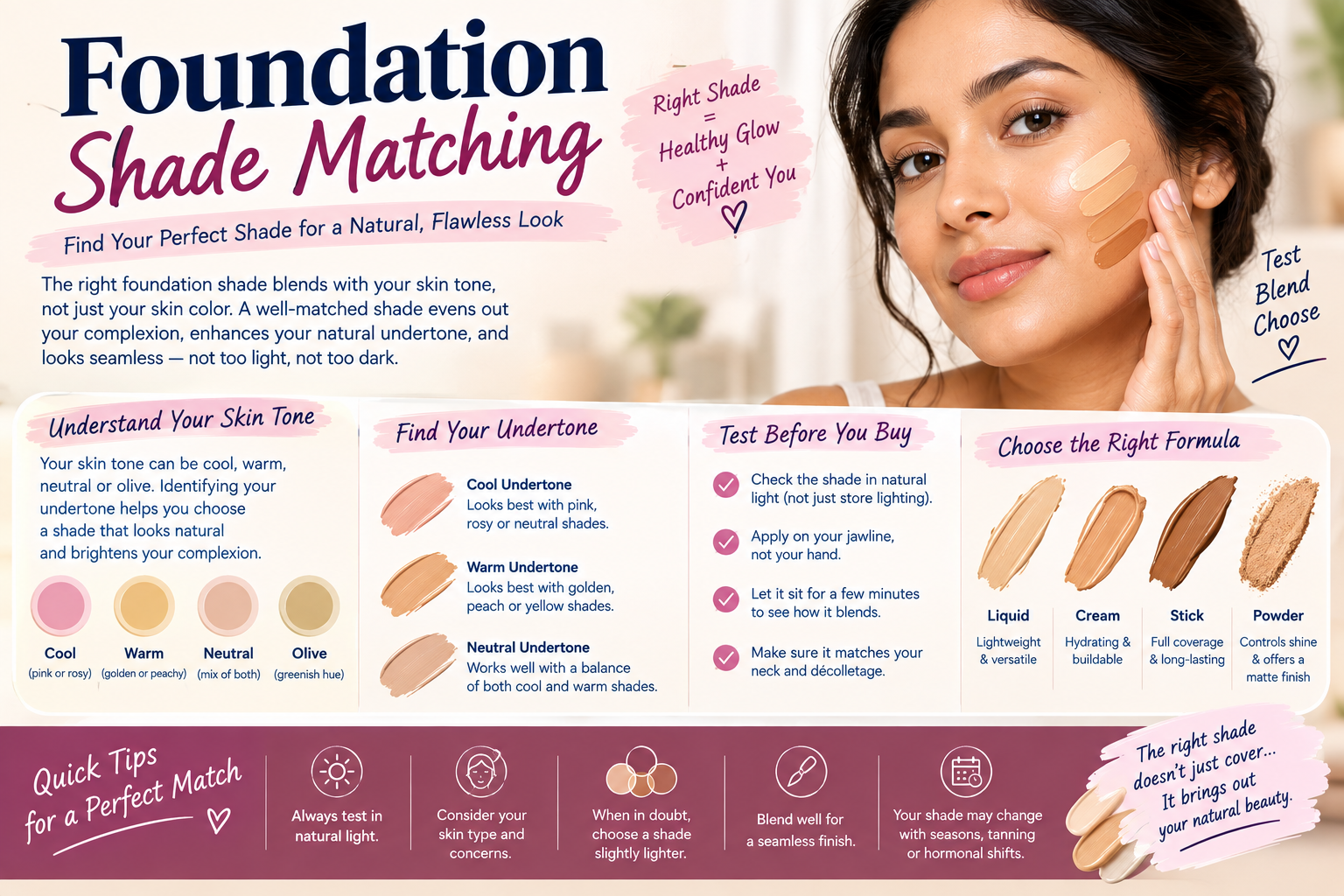 Foundation Shade Matching: How to Find Your Perfect Foundation