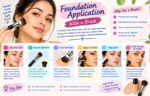 foundation apllication with brush