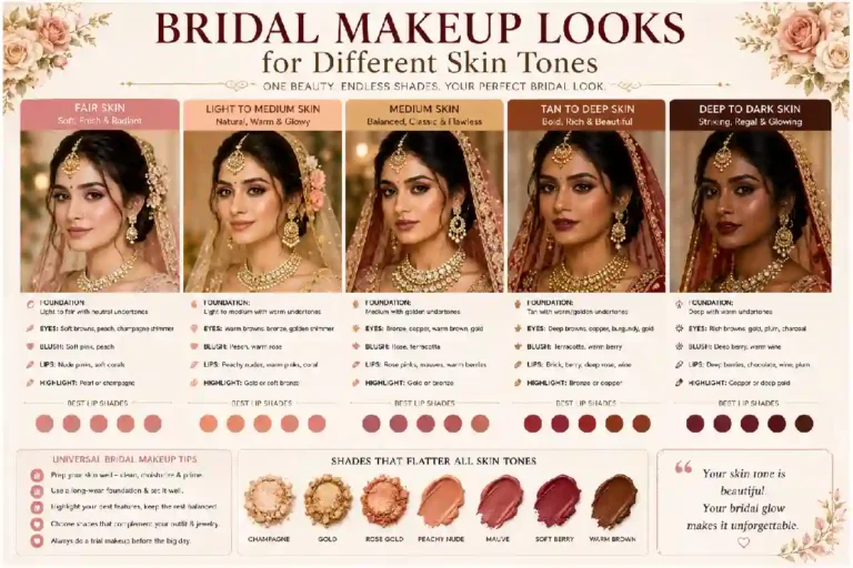 bridal makeup diff skin tone