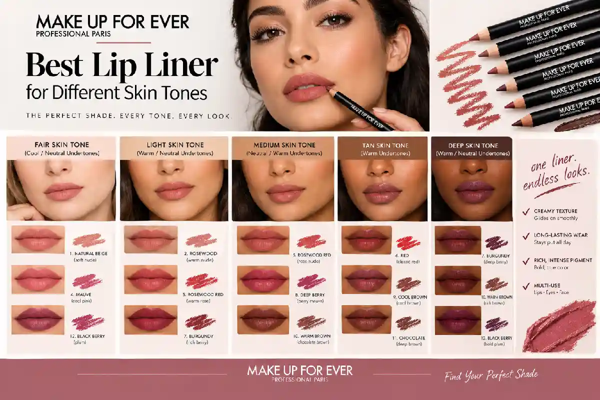 Best Make Up For Ever Lip Liner for Different Skin Tones