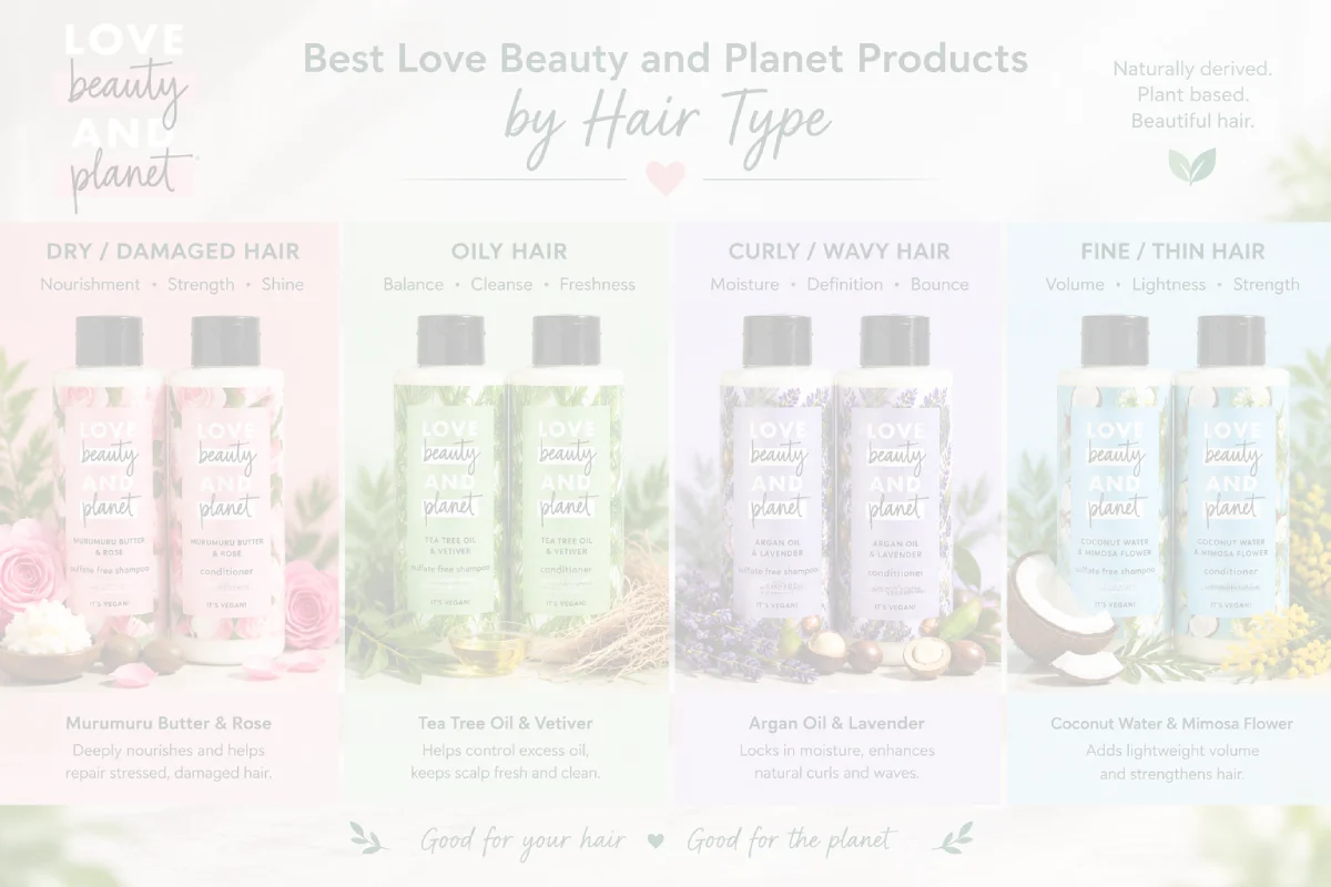 Best Love Beauty and Planet Products by Hair Type