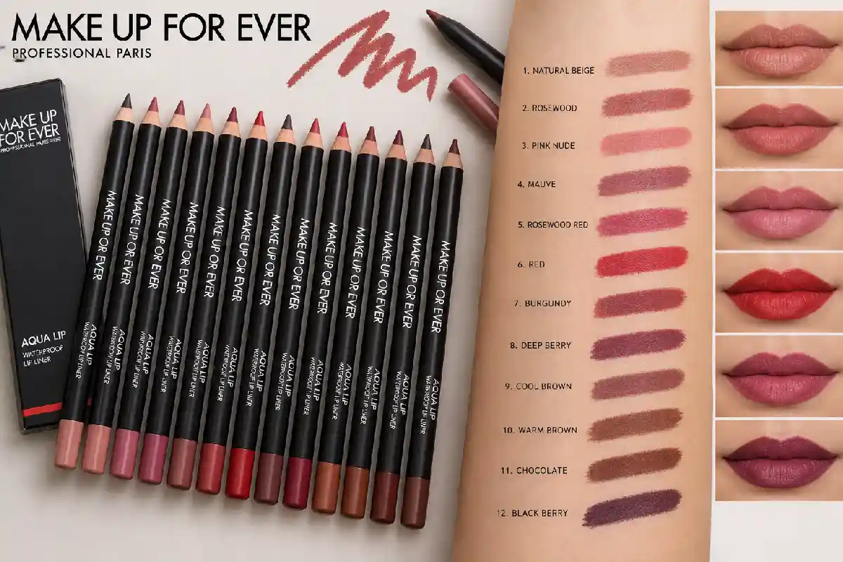 Make Up For Ever Lip Liner Shades & Swatches